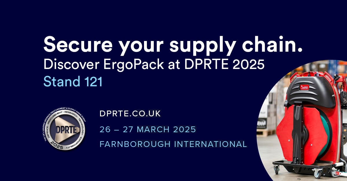 Wessex Packaing's ErgoPack pallet strapping amchines will be demonstrated at DPRTE Defence show on 26th & 27th March 2025 in Farnborough