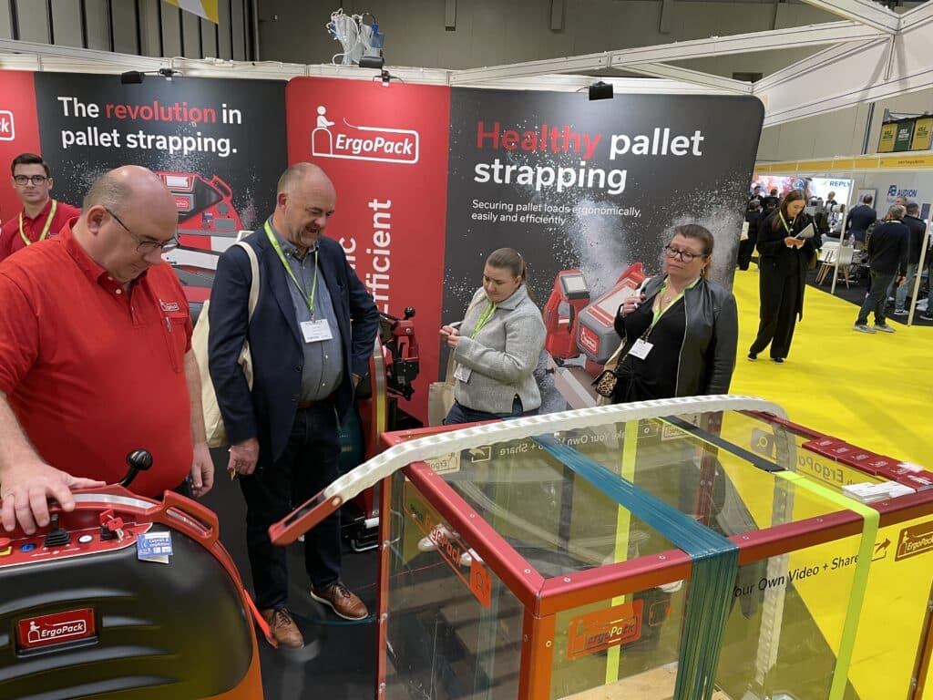ErgoPack pallet strapping machines being demonstrated by Wessex Packaging at IntraLogisteX 2025