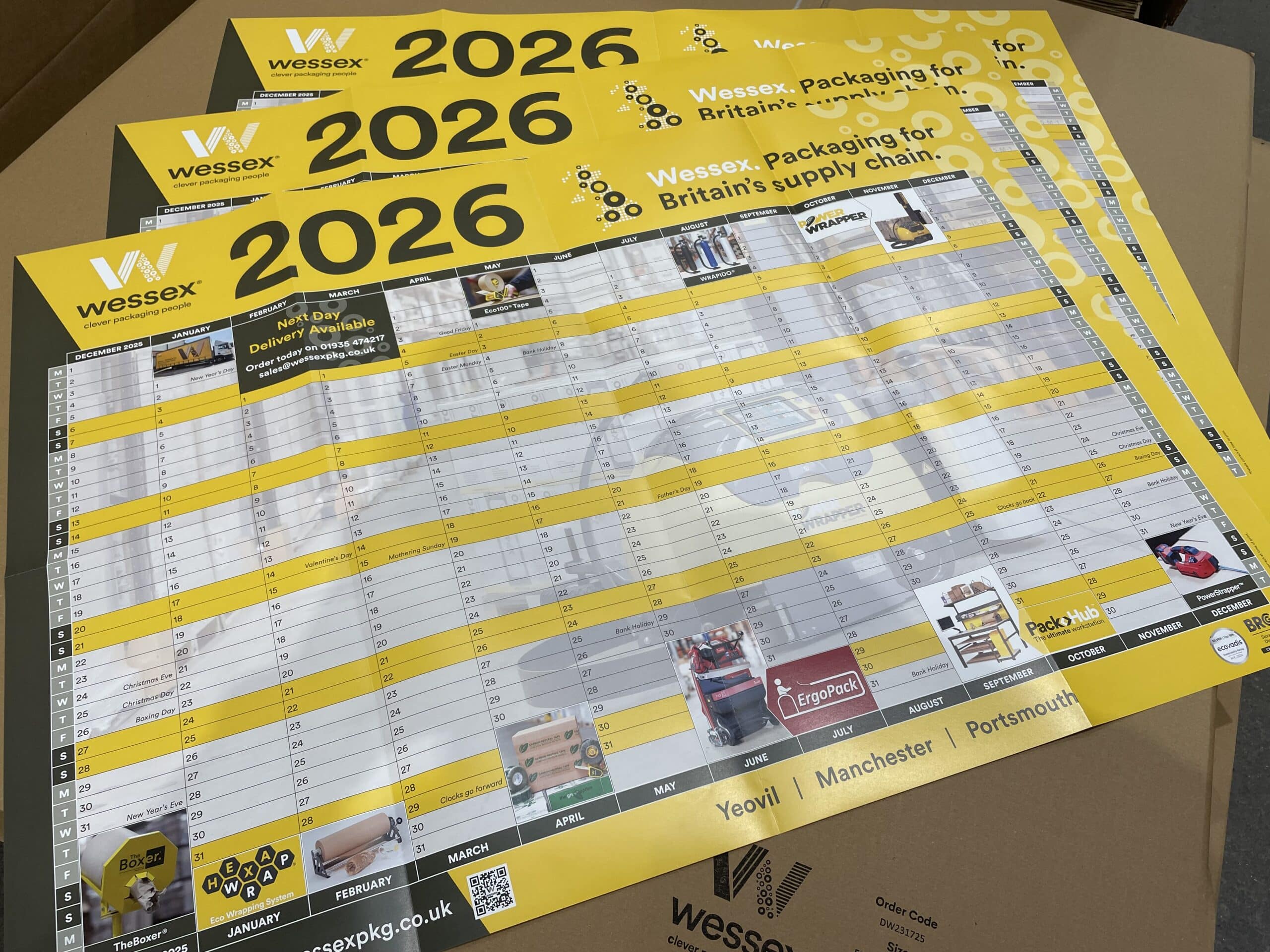 Wessex Packaging 2026 A1 wall planners