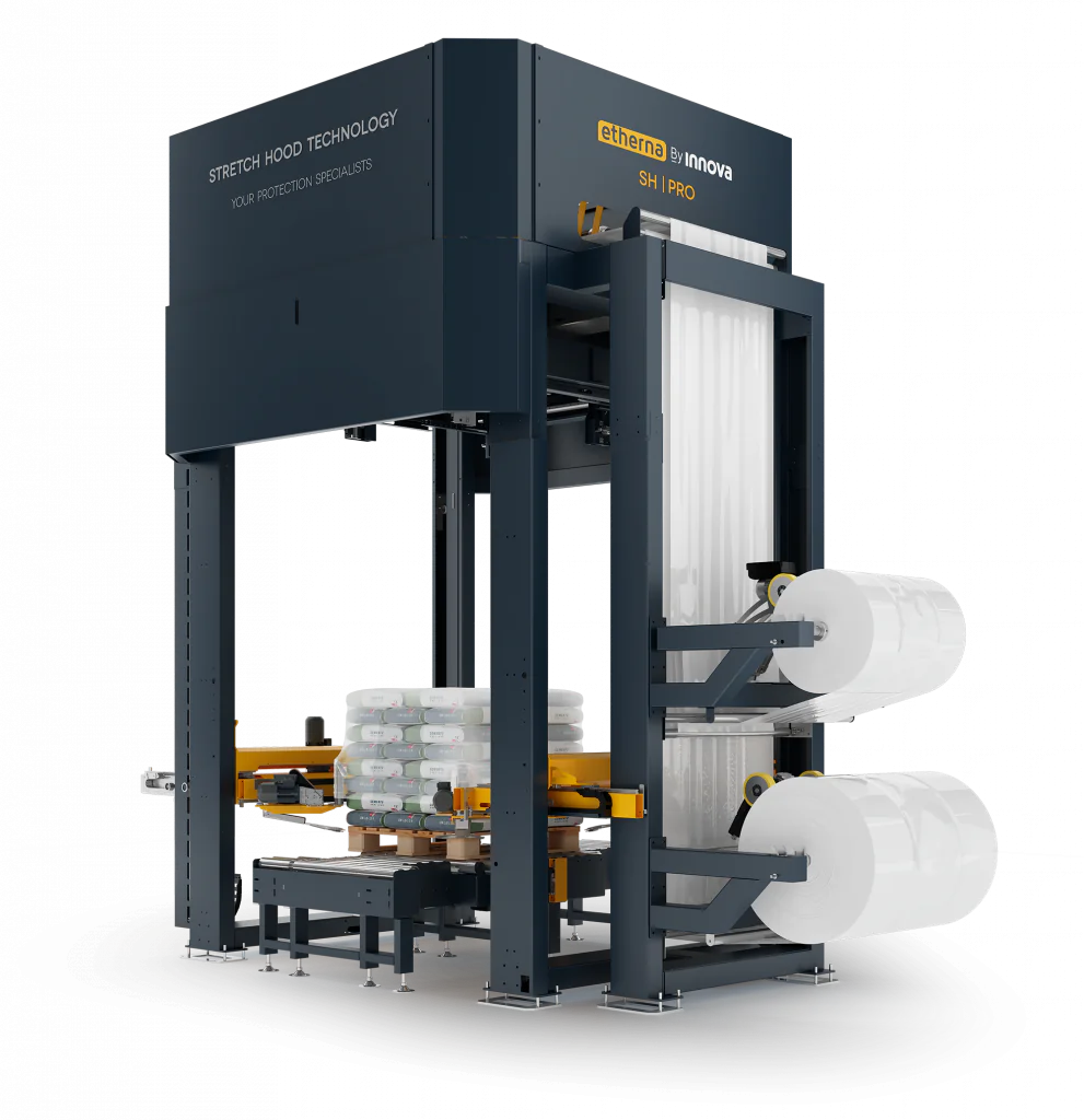 In-line Stretch Hood machine at Wessex Packaging