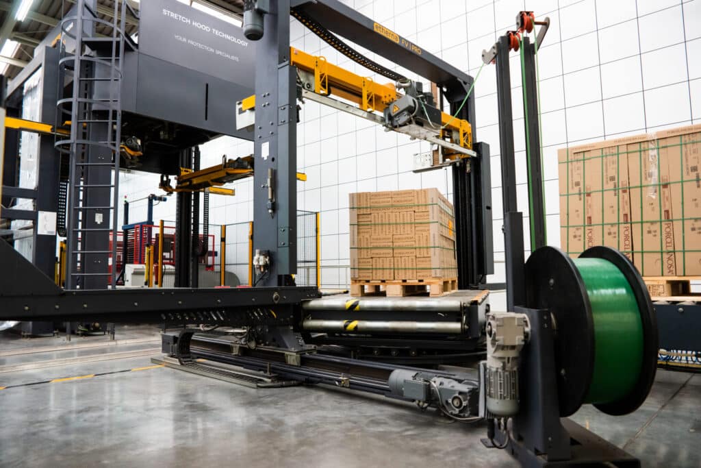 Vertical Strapping System for Wessex Packaging