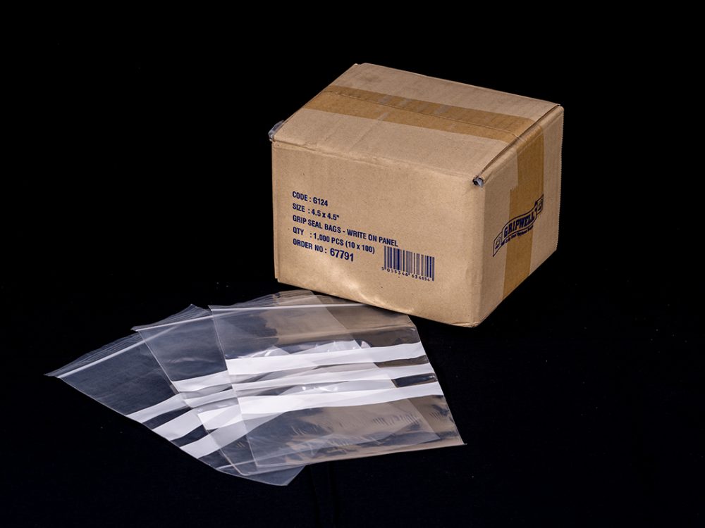 Write On Panel Grip Seal Bags 160/180g (40/45mu) Wessex Packaging